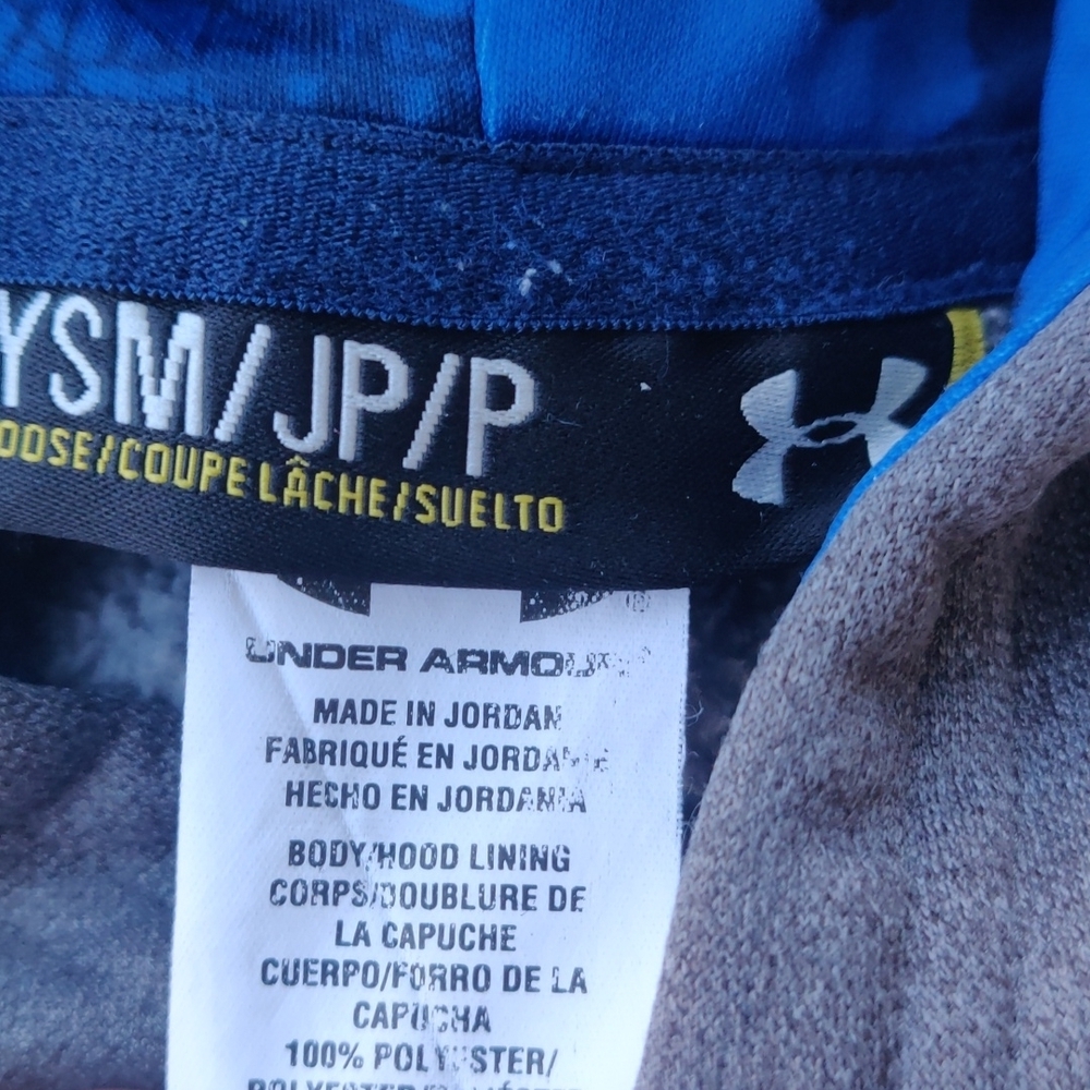 Under armour boy hoodie size S grey and blue - Picture 6 of 6
